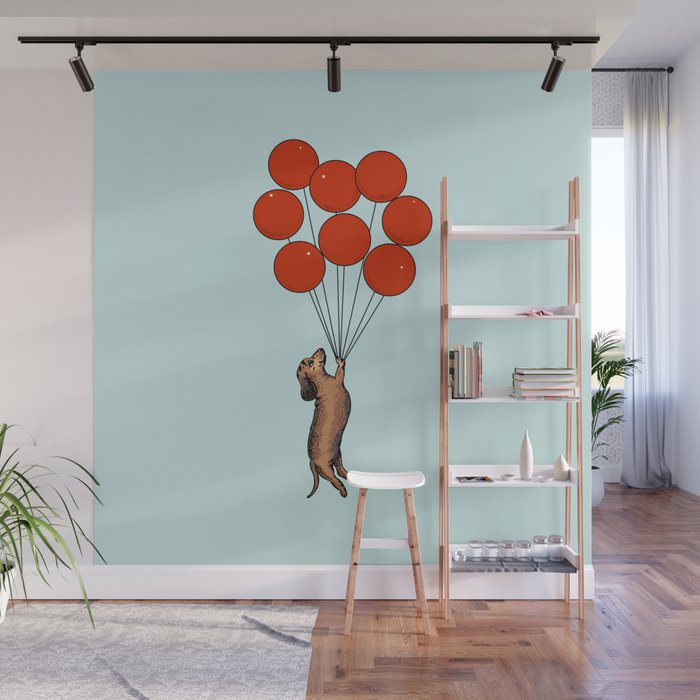 I Believe I Can Fly Dachshund Wall Mural Gallery Image 1