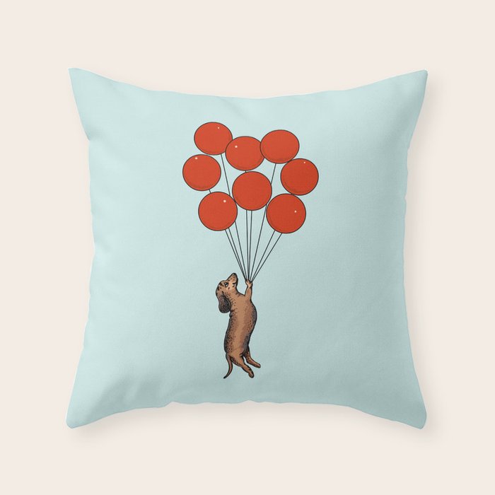 I Believe I Can Fly Dachshund Throw Pillow Gallery Image 6
