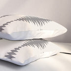 Modern Harlequin Pattern - Gray and Beige Pillow Sham Gallery Image 3