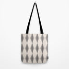 Modern Harlequin Pattern - Gray and Beige Tote Bag Gallery Image 2