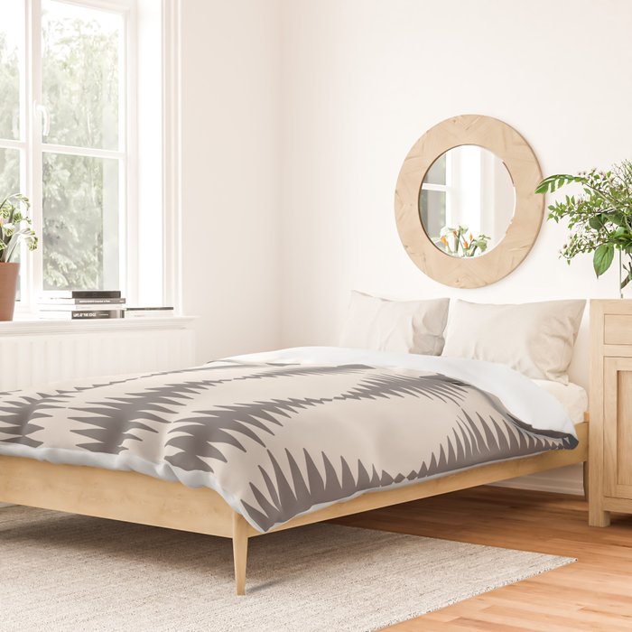 Modern Harlequin Pattern - Gray and Beige Duvet Cover Gallery Image 2