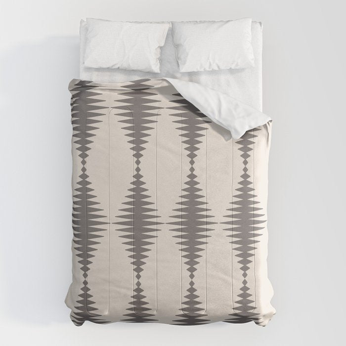 Modern Harlequin Pattern - Gray and Beige Comforter Gallery Image 6