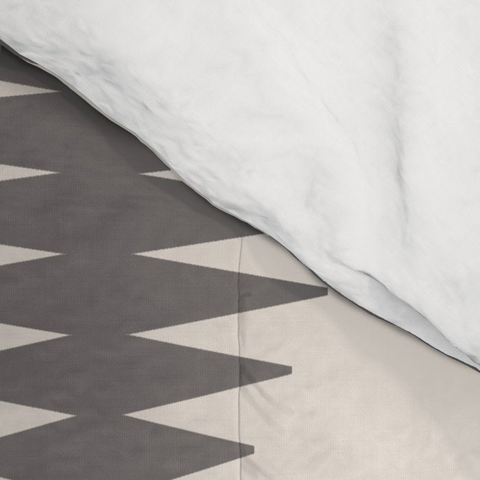 Modern Harlequin Pattern - Gray and Beige Comforter Gallery Image 4