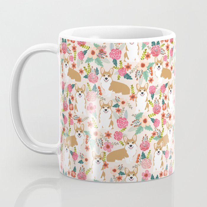 Corgi floral spring bloom flowers nature garden dog dog breeds corgis cute corgi puppies love  Coffee Mug Gallery Image 3