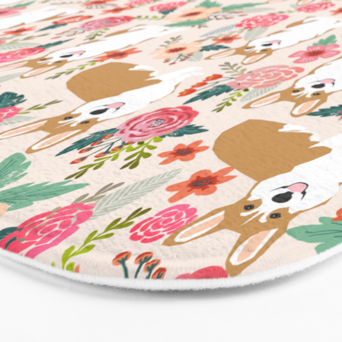 Corgi floral spring bloom flowers nature garden dog dog breeds corgis cute corgi puppies love  Bath Mat Gallery Image 3
