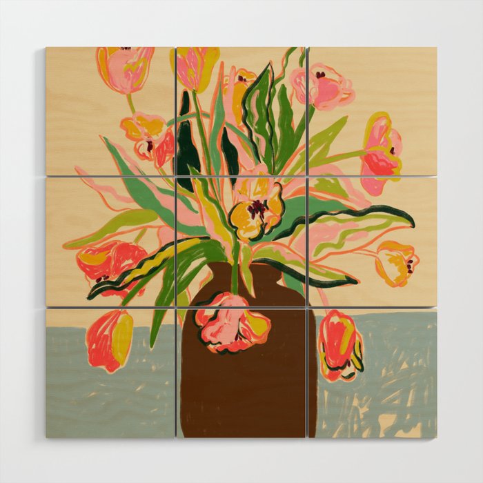 TULIPS Wood Wall Art Gallery Image 1
