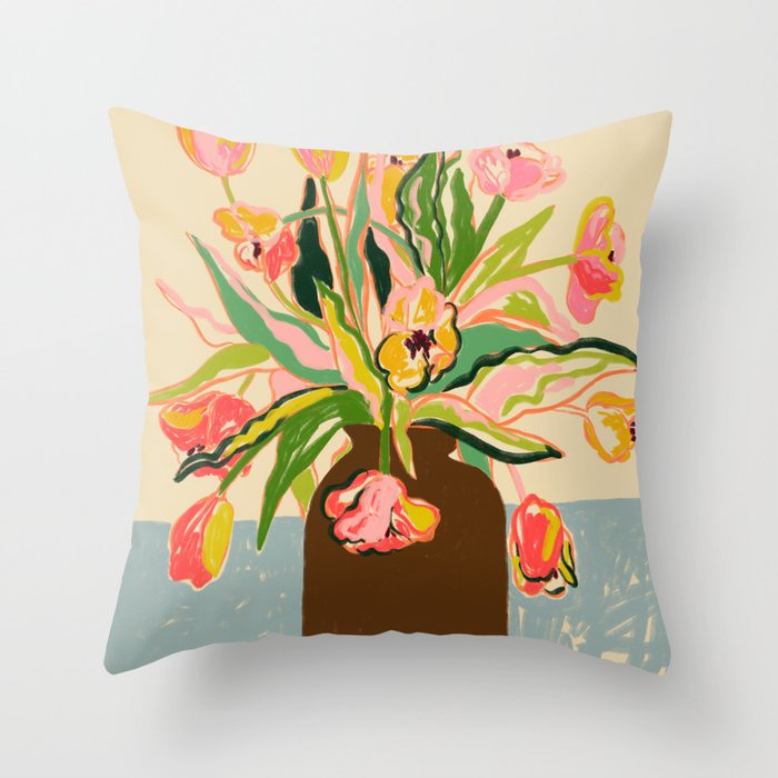 TULIPS Throw Pillow Gallery Image 1