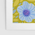 Folk Floral Blossoms in Moss Green Poster Gallery Image 3