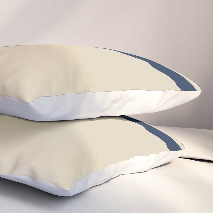 Rainbow 70s 60s Stripe Colorful Rainbow Tan Retro Vintage Pillow Sham Gallery Image 3