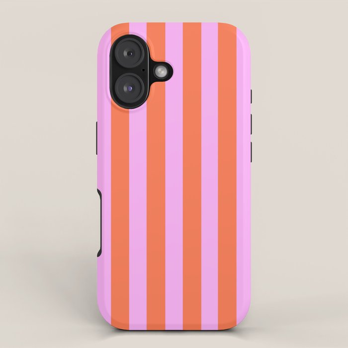 Pink and Red Stripes iPhone Case Gallery Image 1