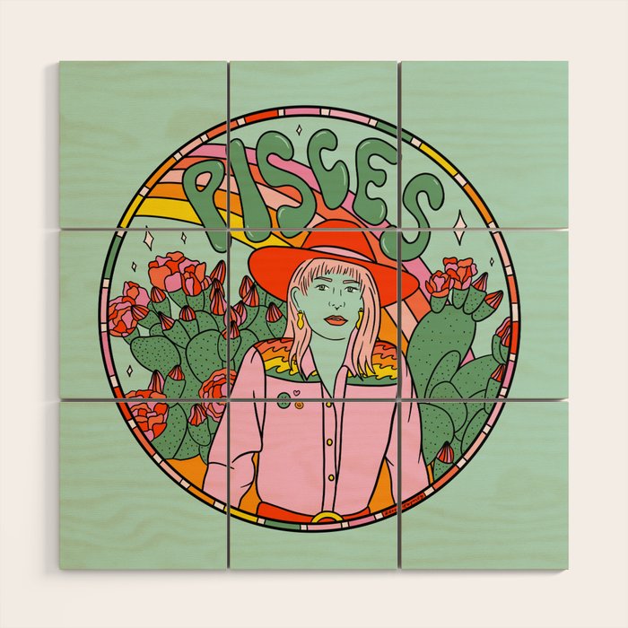 Pisces Cowgirl Wood Wall Art Gallery Image 1