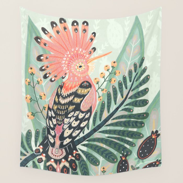 Hoopoe Bird Wall Tapestry Gallery Image 4