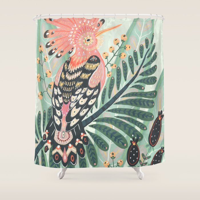 Hoopoe Bird Shower Curtain Gallery Image 1