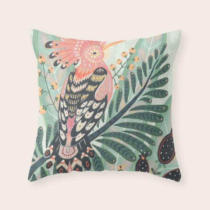 Hoopoe Bird Throw Pillow Gallery Image 6