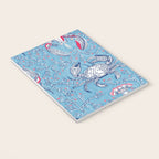 Lobster and crab coastal nostalgia summer blue Notebook Gallery Image 3