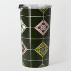 Talavera Mexican Tile - Blush & Sage Palette Travel Mug Gallery Image 3