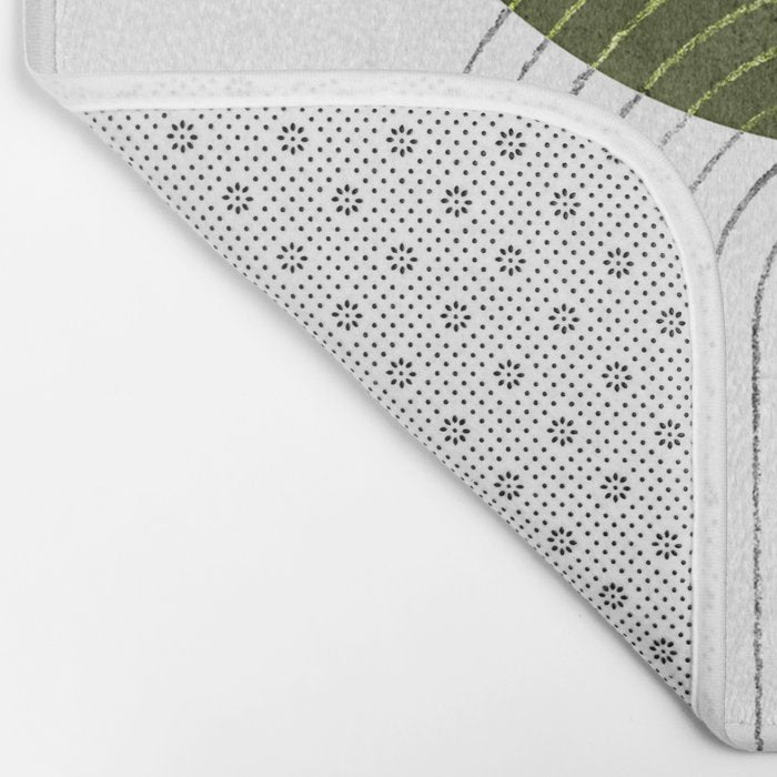 Green mid century modern Bath Mat Gallery Image 2