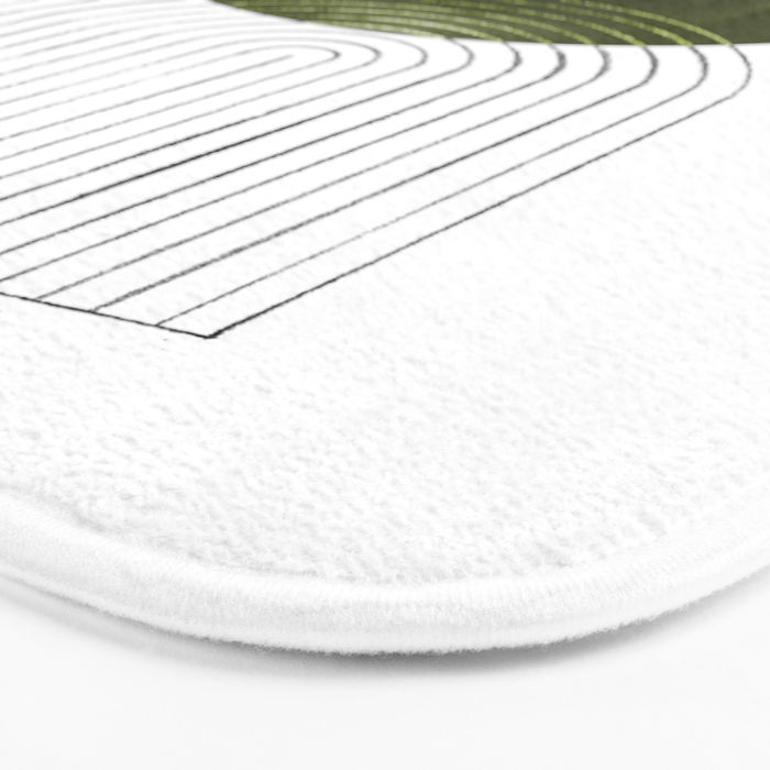Green mid century modern Bath Mat Gallery Image 3
