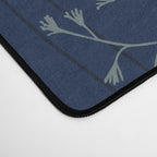 Alfons Mucha would love this flowers - dark blue Desk Mat Gallery Image 4