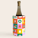 Christmas geometric mosaic art pattern Wine Chiller Gallery Image 2