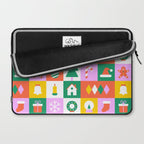 Christmas geometric mosaic art pattern Laptop Sleeve Gallery Image 2