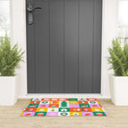 Christmas geometric mosaic art pattern Welcome Mat Gallery Image 3