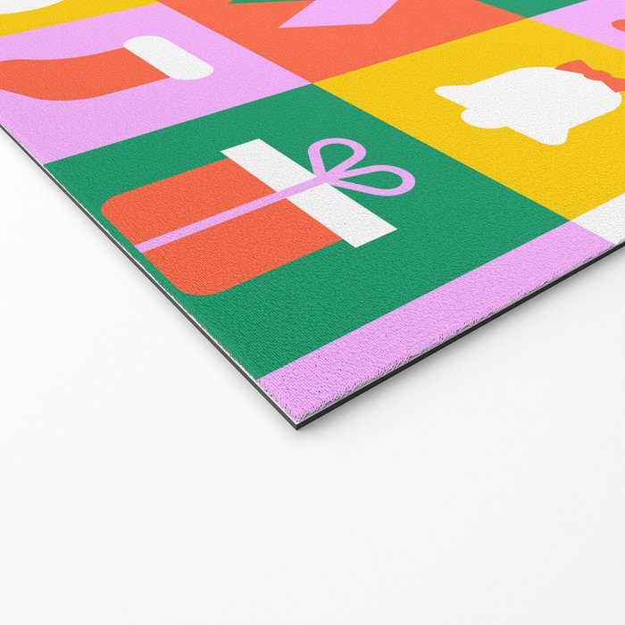 Christmas geometric mosaic art pattern Welcome Mat Gallery Image 2