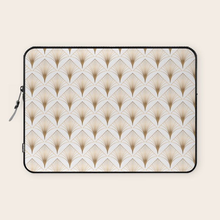 Art Deco Geometric Gold Pattern  Laptop Sleeve Gallery Image 1