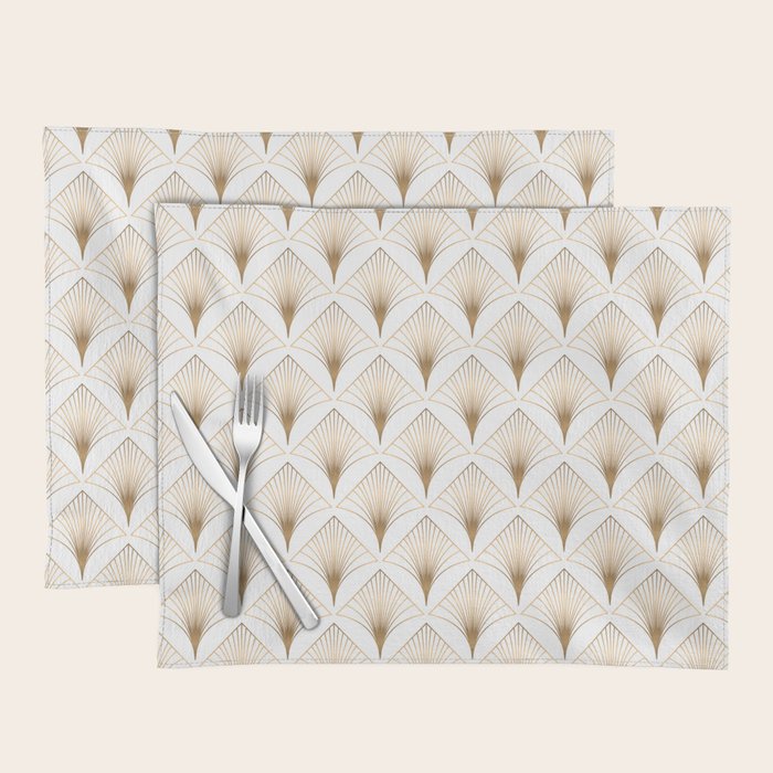 Art Deco Geometric Gold Pattern  Placemat Gallery Image 1