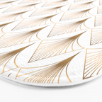 Art Deco Geometric Gold Pattern  Bath Mat Gallery Image 3