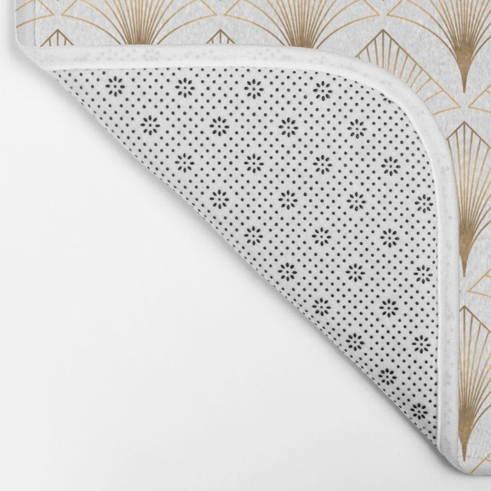 Art Deco Geometric Gold Pattern  Bath Mat Gallery Image 2