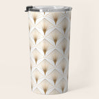 Art Deco Geometric Gold Pattern  Travel Mug Gallery Image 3