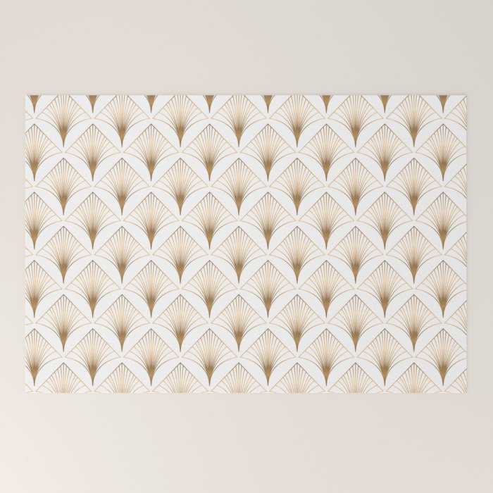 Art Deco Geometric Gold Pattern  Welcome Mat Gallery Image 2