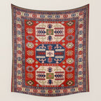 Arrow Spiral Kazak Handmade Rug Wall Tapestry Gallery Image 4