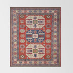 Arrow Spiral Kazak Handmade Rug Throw Blanket Gallery Image 2