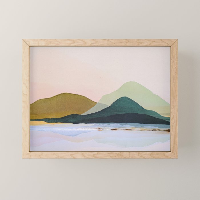 Green Mountain Waves Mini Art Print Gallery Image 1