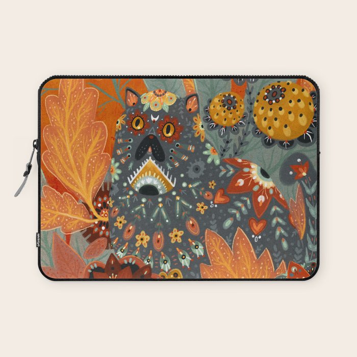 Foliage Cat Laptop Sleeve Gallery Image 1