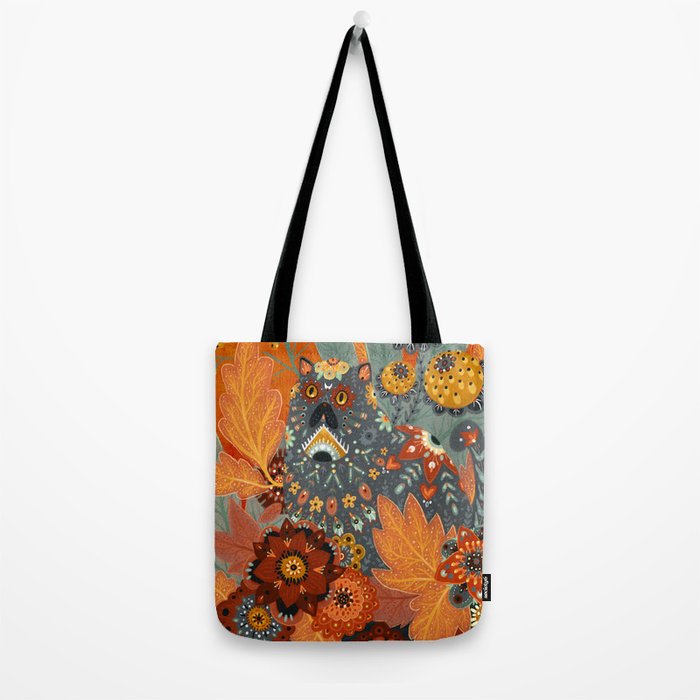 Foliage Cat Tote Bag Gallery Image 2