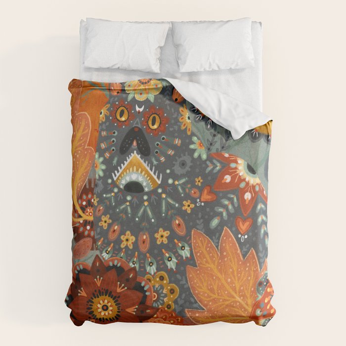 Foliage Cat Duvet Cover Gallery Image 1