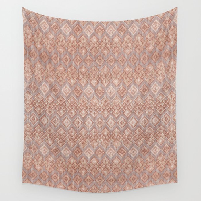 Abstract boho geometric tribal - terracotta Wall Tapestry Gallery Image 4