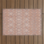 Abstract boho geometric tribal - terracotta Outdoor Rug Gallery Image 1