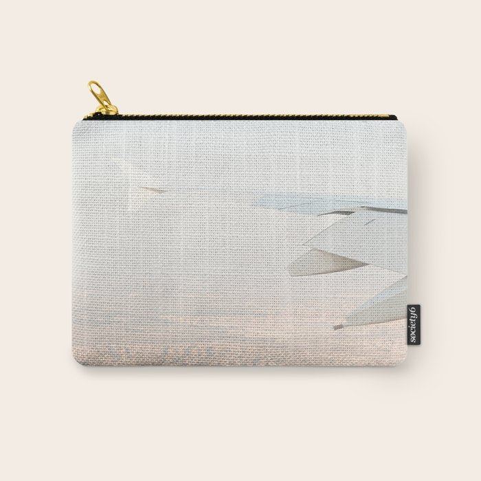 Pastel Plane Window View Photo | Summer Holiday Dubai Air Art Print | Adventure Travel Photography Carry All Pouch Gallery Image 1