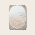 Pastel Plane Window View Photo | Summer Holiday Dubai Air Art Print | Adventure Travel Photography Bath Mat Gallery Image 1