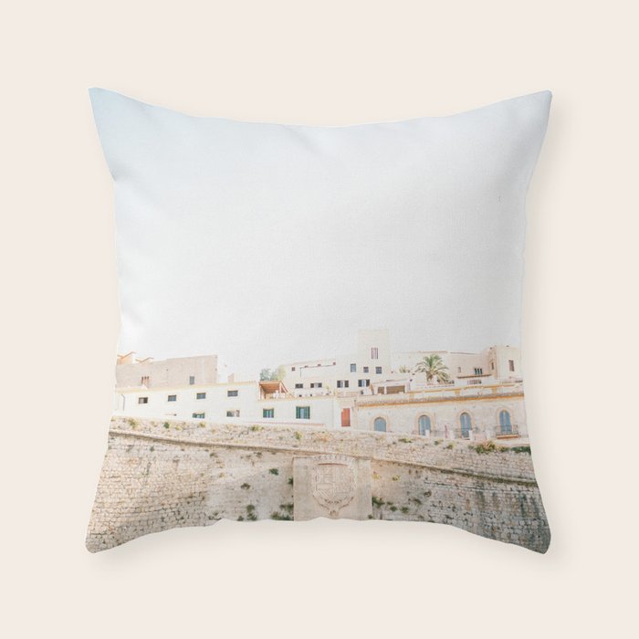 Ibiza on Film Travel photography âEntrance Eivissa Throw Pillow Gallery Image 1