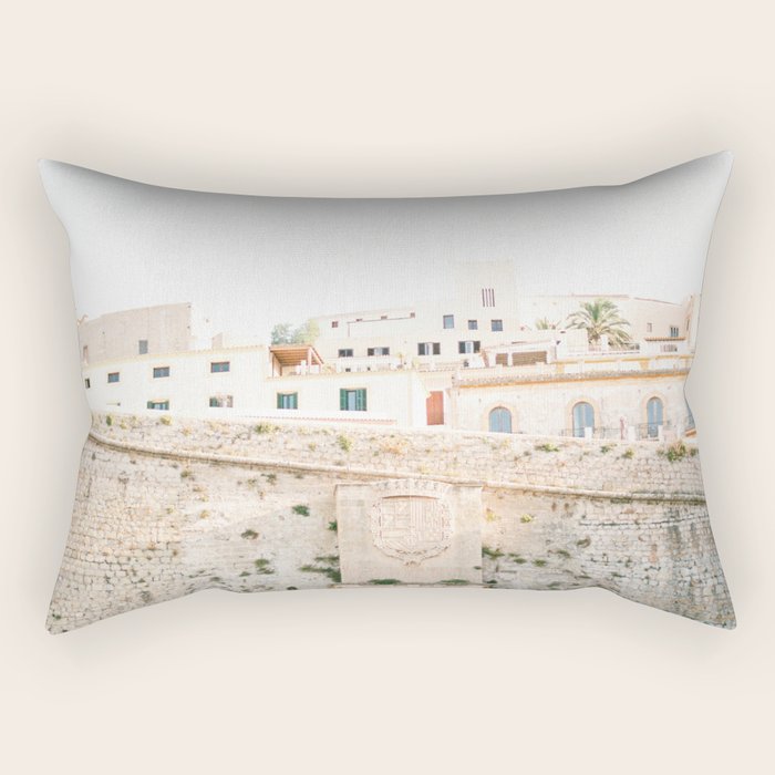 Ibiza on Film Travel photography âEntrance Eivissa Rectangular Pillow Gallery Image 1