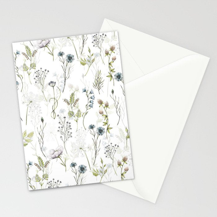 Wildflowers Meadow Botanical Flower Garden  Stationery Card Gallery Image 2