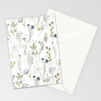 Wildflowers Meadow Botanical Flower Garden  Stationery Card Gallery Image 2