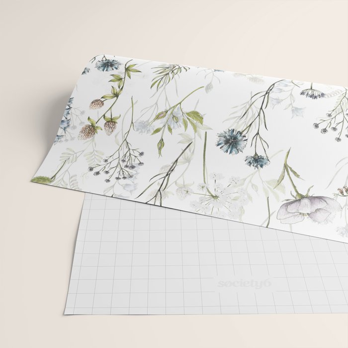 Wildflowers Meadow Botanical Flower Garden  Wrapping Paper Gallery Image 2