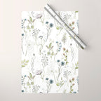 Wildflowers Meadow Botanical Flower Garden  Wrapping Paper Gallery Image 1