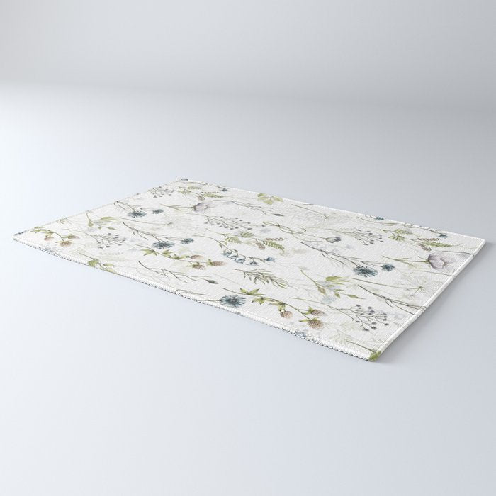 Wildflowers Meadow Botanical Flower Garden  Rug Gallery Image 3